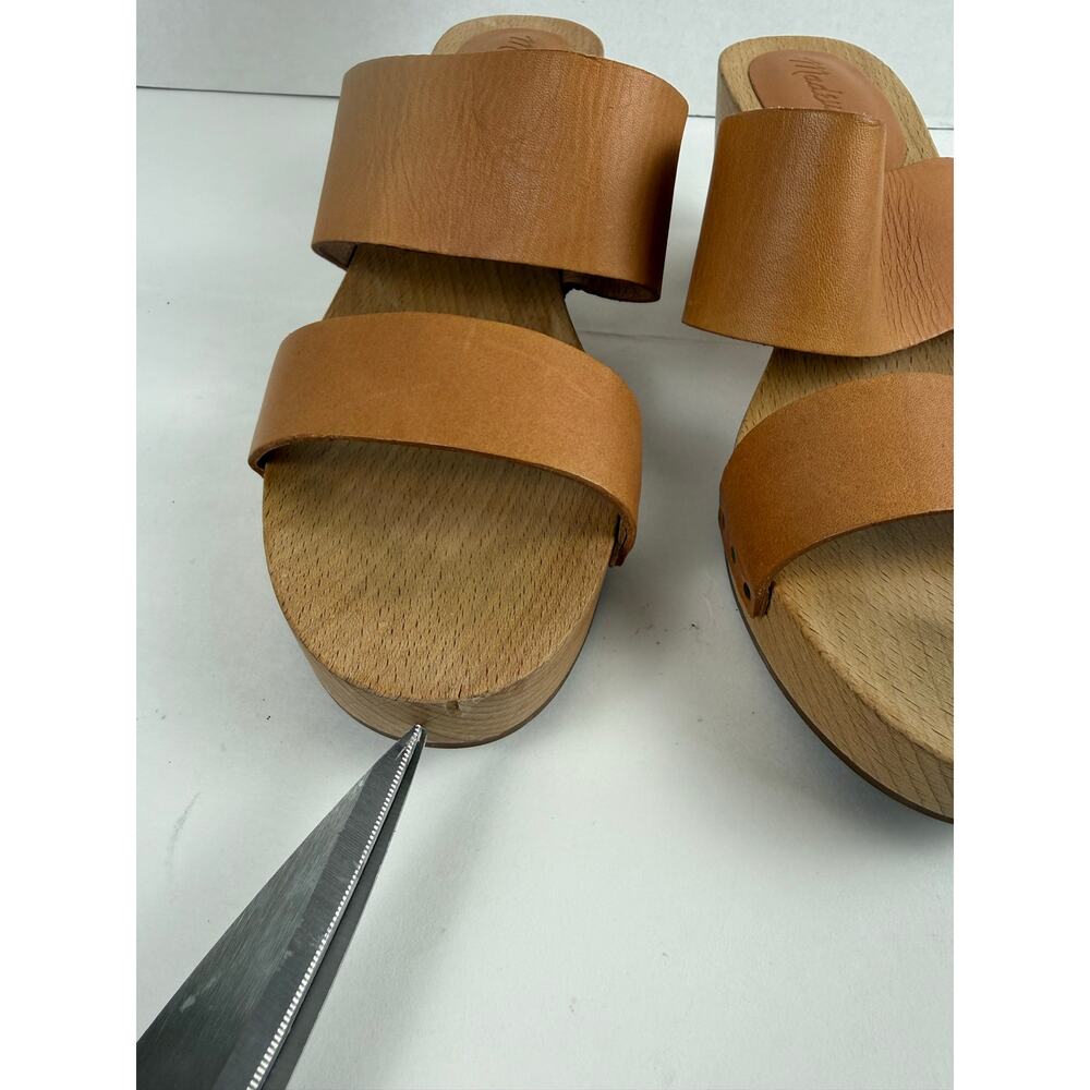 Madewell Stylish Leather Block Heel Sandals - Size 8 - Picture 2 of 8